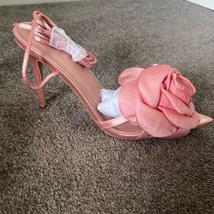 Mix Shuz Fashion Nova Pink Flower Heels - Love Is Blooming Heeled Sandals -Mauve Qty: 2 Sizes: 9 Feminine Spring Sandals For Prom, Pink Open Heel Prom Heels, Pink Ankle Strap Sandals For Prom, Pink Round Toe Sandals For Prom, Pink High Heel Heels For Prom, Pink High Heel Prom Heels, Pink Heel Strap Sandals For Prom, Pink Pointed Toe Sandals For Prom, Pink Pointed Toe Prom Sandals