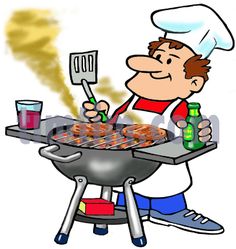 a man grilling food on top of a bbq with a bottle of beer