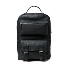 Indulge in timeless elegance with our NoirTrek Leather Backpack 2.0. Crafted in sophisticated black leather, this backpack effortlessly complements any outfit while providing ample storage. Its minimalist yet edgy design caters to the tastes of the youth, featuring clean lines and a contemporary silhouette. The backpack boasts a streamlined profile that remains on-trend while maintaining a sense of timelessness. The carefully chosen details, such as the silver zipper and snap closures gives it, Classic Standard Backpack For Commuting, Black Leather Backpack With Zipper For Commuting, Classic Black Leather Backpack, Soft Leather Backpack For Commuting, Minimalist Leather Backpack For Travel, Classic Leather Satchel Backpack For Commuting, Classic Black Leather Backpack For Travel, Leather Backpack With Leather Lining For Commuting, Black Leather Backpack For Commuting