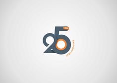 an orange and gray logo with the number fifty five on it's left side