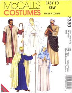 an old fashion sewing pattern for men's costumes