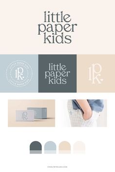 Classic children's clothing line brand design by Kindly by Kelsea Kids Branding Design, Brand Identity Colors, Business Branding Inspiration, Kids Vector, Branding Design Inspiration, Mood Board Design, Professional Logo Design, Brand Board