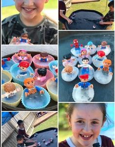 a collage of photos with various cakes and cupcakes in the shape of bears