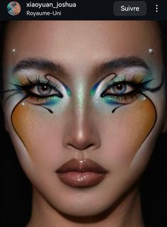 Catwalk Makeup, Makeup Geek Eyeshadow, Funky Makeup, Punk Makeup, Face Paint Makeup, Rave Makeup, Magical Makeup, Theatrical Makeup, Alternative Makeup