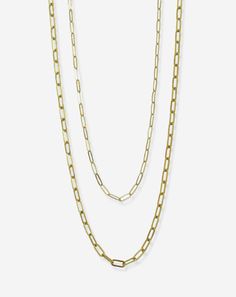 The most classic necklace! Choose from 2 styles of 14K gold filled necklaces that are extremely tarnish resistant. 17in long - can be clasped anywhere. Nickel and lead free. Save $15 when you purchase as a set. Classic Everyday Charm Necklaces In 14k Gold Filled, Gold Long Single Strand Necklace, Gold Double Strand Jewelry With Lobster Clasp, Classic Long Gold Necklace, Classic Long Necklace For Everyday Wear, Classic Long Necklace For Everyday, Classic Everyday Long Necklace, Gold Double Strand Necklace With Lobster Clasp, Classic Everyday Gold Plated Charm Necklaces