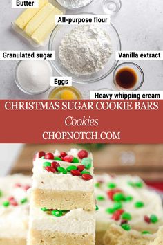 Make your holidays extra sweet with these Christmas sugar cookie bars! Soft, colorful, and topped with festive frosting, they’re perfect for parties or gifting. An easy recipe to spread the holiday cheer! #ChristmasCookies #SugarCookieBars #HolidayBaking #FestiveTreats #EasyDesserts #CookieBars #HolidayRecipes #ChristmasSweets #HomeBaking #DessertLovers Sugar Cookie Bars Easy, Christmas Sugar Cookie Bars, Classic Snowball Cookies, Christmas No Bake Treats, Fast Easy Desserts, Christmas Cookie Bars, Christmas Sugar Cookie, Easy Holiday Treats