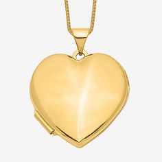 Features: Quick ShipJewelry Closure: Spring Ring ClaspLink Construction: SolidShape: HeartMetal Color: YellowChain Length: 18 InchChain Width: .5 MillimetersPendant Length: 26mmPendant Width: 22mmChain Construction: BoxCare: Wipe CleanMetal: 14k GoldNecklace Type: Locket NecklacesCountry of Origin: Imported Gold Heart Locket Necklace In 14k Gold, Gold Heart Locket Necklace 14k, 14k Gold Heart Locket Jewelry, Heart Shaped 14k Yellow Gold Locket Necklace, Heart-shaped 14k Yellow Gold Locket Necklace, Gold 14k Locket Heart Necklace, 14k Yellow Gold Heart Locket Necklace, 14k Gold Heart-shaped Locket, Heart-shaped 14k Gold Locket