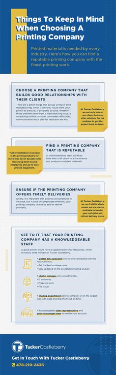 an info sheet with the words how to keep in mind while printing company