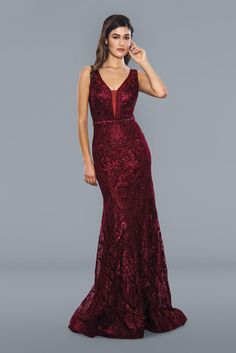 Formal V-neck Gown With Illusion Neckline, V-neck Evening Dress With Illusion Neckline And Fitted Bodice, Fitted V-neck Gown With Illusion Neckline, V-neck Illusion Neckline Evening Dress For Prom, V-neck Gown With Sheer Fitted Bodice, Formal V-neck Dress With Illusion Neckline, V-neck Dress With Illusion Neckline And Fitted Bodice, V-neck Evening Dress With Illusion Neckline For Prom, Sleeveless Gown With Illusion Neckline For Prom