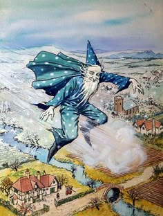 an image of wizard flying through the air