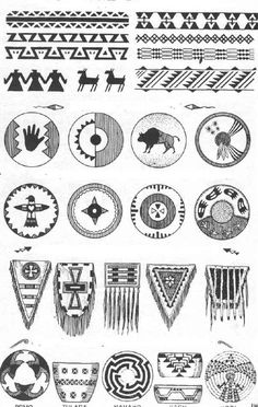 native american patterns and designs in black and white