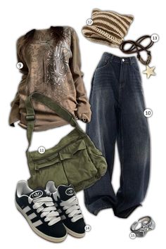 Click the link if you want to buy this exact outfit! :D  #ootd #inspo #skater #acubi #teens #ideas #baggy #japanese #korean #aesthetic #style #outfits #soft #softcore #core #2000s #y2k #y2koutfit #y2kaesthetic #90s #80s #grunge #grungefashion #vintage #vintageclothing #outfits #fit #fashion #indie #downtown #sneakers #hoodie #tshirt #oversized #cropped #cene #star #starboy #90s #90sgrunge #90saesthetics #music #photography #outfitstyle #forestcore #forest #forestgrunge #cottagecore #fairygrunge #greenaesthetics #green #cream #black #thrift #outfitinspo #outfit #outfitideas #outfitinspiration #fashioninspo #fashionboard #clothes #alt #alternative #altfashion #slipknot #nirvana #band #numetal #emo #punk #rock #converse #vibes #alternativerock How To Style A Grey Sweater Vest, Grunge 00s Outfits, Baggy Cottagecore Outfits, Green Indie Outfit, Grungey2k Outfits, Grunge Oversized Outfits, 80’s Grunge, Preppy Grunge Outfits, Thrift Clothes Aesthetic