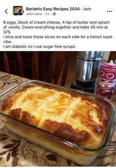 4 Ingredient Cheesecake, Carnivore Dessert, Caveman Diet Recipes, Egg Bread, Bariatric Friendly Recipes, Keto Diet Benefits, Sugar Free Syrup, Keto Cooking, Bariatric Recipes