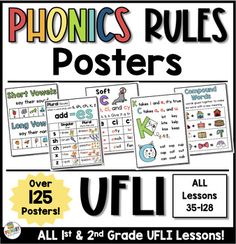 the phonics rules posters for students to use