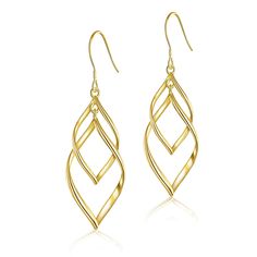 PRICES MAY VARY. Unique Design Drop Earrings: The gold dangly earrings make unique twisted wave design, 14K gold plated, and through three manual polishing to achieve perfect mirror effect of light reflection. it's simple and tarnish, classy and shiny, grasp everyone's eyes in the crowd.great for dressy or casual. Lightweight Double Linear Statement Earrings: Made with premium quality coppy, 14K gold plating, long-lasting color retention. Size: 2" long (with hooks) and 3/5" wide. It's very light Infinity Jewelry, Gold Dangle Earrings, Wire Pendant, Dangly Earrings, Wave Design, Earrings Statement, Gold Earrings Dangle, Light Reflection, Gold Plated Earrings