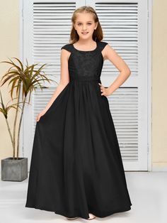 A Line Chiffon Lace Junior Bridesmaid Dress Chocolate Bridesmaid Dresses, Ink Blue Bridesmaid Dresses, Brown Bridesmaid Dresses, Rust Bridesmaid Dress, Bridesmaid Dresses Dusty Sage, Dark Navy Bridesmaid Dresses, Dress Satin Bridesmaid, Bridesmaid Dresses Satin, Chiffon Lace Dress