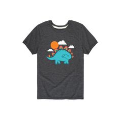 Add some playful style to his look with this boys' Rainbow Stegosaurus Dinosaur Graphic Tee. Add some playful style to his look with this boys' Rainbow Stegosaurus Dinosaur Graphic Tee. Crewneck Short sleevesFABRIC & CARE Cotton, polyester Machine wash Imported Size: Medium. Color: Dark Grey. Gender: male. Age Group: kids. Material: Cotton Blend. Playful Dinosaur Print Crew Neck T-shirt, Fun Summer T-shirt With Dinosaur Print, Playful Cotton T-shirt With Dinosaur Print, Fun Short Sleeve Dinosaur Print T-shirt, Dinosaur Graphic Tee, Dinosaur Graphic, Playful Style, Fabric Care, Dark Grey