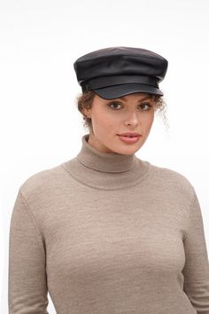 Womens baker boy cap Black faux leather peaked hat Women's Cap Hat Beige Newsboy Cap Cabbie Hat warm stylish accessory. Product details: Outer side: wool blend fabric or faux leather Back side : fleece Sizes: 1size 55-56cm=21.6-22'''' 2size 57-58cm=22.3-23'''' To see more of our quality top selling products (cardigans, sweaters, pants, skirt, scarf, accessiores ext.) please click on our shop https://www.etsy.com/shop/TamiMore Bakerboy Hat Women, Bakerboy Hat, Peaked Hat, Cabbie Hat, Baker Boy Cap, Hubba Hubba, Cooling Scarf, Pants Skirt, Baker Boy