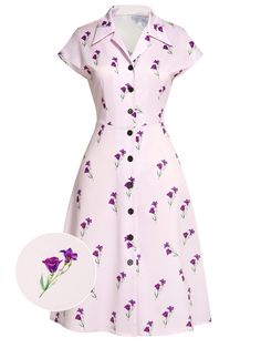 [Pre-sale] Purple 1940s Petunia Lapel Dress – Retro Stage - Chic Vintage Dresses and Accessories Lapel Dress, Retro Stage, Fringe Flapper Dress, Vestidos Retro, Standard Dress, 1960's Dress, Vestidos Vintage, Plus Size Shopping, Patchwork Dress