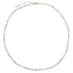 14K gold Akoya Cultured 3-5mm Pearl Size 18" Length - Adjustable Length (16-18) Pearl Quality - AAA - Multicolored - Very Beautiful Luster, Brilliance, Shine Pearls look and feel very high-end & luxurious High Quality Pearl Bead Necklace in a simple, classic design Pearl Size, Cultured Pearls, Pearl Beads, Choker Necklace, Beaded Necklace, Jewelry Necklaces, Yellow Gold, Beads, Yellow