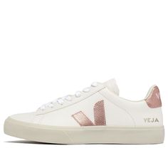 Veja Campo Chromefree Lace-Up Sneakers  'White Pink' CP0503128 Pink Veja, Dream Bags, Exclusive Shoes, Shoe Boutique