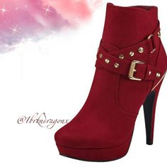 Size 6 Red Red 6 Black Has Their Own Listing Guess Couture Stiletto Platform Bootie. Gorgeous Red Velvet/Suede Accented With Gold Touches Fancy Buckle Grounet Straps Boot True Rose Red Nwt Bnib Black Has Their Own Listing!! Red 6 Platform Red Booties Heel 5 On A 1.5 Inch Platform. Feels Like A 3.5 Heel Elegant Red Boots With 4-inch Heel, Red Ankle-high Heels For Night Out, High Heel Burgundy Party Boots, Red Sole Heels For Night Out In Fall, Glamorous Red High Heel Boots, Red Ankle Boot Heels For Night Out, Elegant Red Ankle Boot Heels, Party Ankle Boot Heels With Red Sole, Burgundy Heels With Red Sole For Party