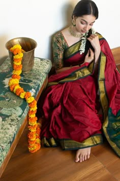 Red And Green Saree, Brown Girl Aesthetic, Saree Inspiration, Saree Shoot, Indian Wedding Gowns, Mahabaleshwar, Saree Wearing Styles, Desi Vibes