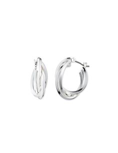 Anne Klein Silver-tone multi hoop earrings Formal Silver Metal Huggie Earrings, Silver Metal Huggie Earrings For Formal Occasions, Modern Silver Hoop Earrings For Formal Occasions, Small Hoop Metal Earrings For Formal Occasions, Modern Nickel-free Hoop Earrings For Formal Occasions, Modern Nickel-free Hoop Earrings For Formal Events, Elegant Silver Small Hoop Wrap Earrings, Elegant Small Hoop Silver Wrap Earrings, White Gold Metal Hoop Earrings