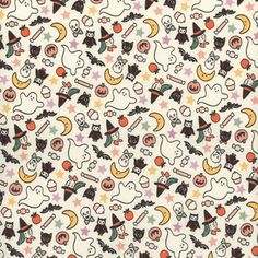 an image of halloween themed fabric