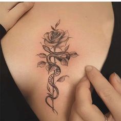 44813162578179 Underboob Tattoo Designs, Tattoo Chest, Rose Tattoos For Women, Snake Tattoo Design, Chest Tattoos For Women, Spine Tattoos For Women, Dope Tattoos For Women, Cute Tattoos For Women