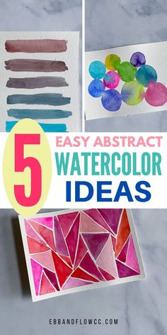 five easy abstract watercolor ideas for kids