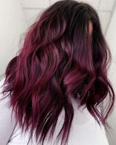 Plum Burgundy Hair, Plum Red Hair, Burgundy Brown Hair, Shades Of Burgundy Hair, Hair Color Ombre, Burgundy Hair Color, Dark Red Hair Color, Hair Color Plum