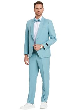 Men's One Button Shawl Lapel Dinner Jacket Style Wedding Suit in Aqua Blue Tailored Wedding Tuxedo With Hidden Button Closure, Blue Single-button Tuxedo For Groom, Blue Single Button Tuxedo For Groom, Wedding Tuxedo With Hidden Button Closure And Tailored Fit, Blue Single Button Formal Suits, Wedding Tuxedo With Notch Lapel And Single Button, Tailored Three-piece Suit For Wedding With Long Sleeves, Tailored Tuxedo Suit For Spring, Blue Single-breasted Tuxedo For Groom