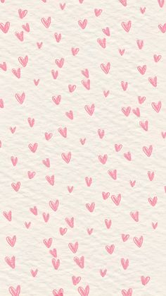 pink hearts on white paper with watercolor effect