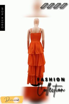 Pre-sale Solid Color Chiffon Layer Ruffle Maxi Dresses Sleeveless Ruffled Chiffon Dress For Vacation, Chiffon Dresses With Layered Hem, Chic Chiffon Ruffle Beach Dress, Chic Chiffon Ruffle Dress For Beach, Chic Chiffon Ruffle Dress, Layered Chiffon Party Dress, Tiered Chiffon Dress With Ruffles, Summer Flowy Chiffon Ruffle Dress, Chic Chiffon Tiered Skirt Dress