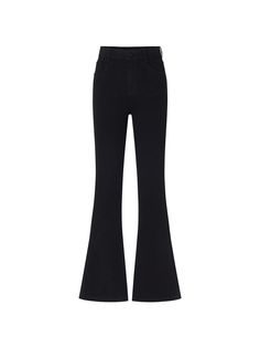 MO&Co. Women's Flared Mid Waist Stretch Jeans These classic jeans are a tried-and-true closet staple. Crafted from a cotton blend with stretch, they fit slim and have flared-cut. The true-black wash will go with pretty much everything. Features : - Flared leg, slim fit, mid-rise, full length- Zip fly, classic five-pocket design Code: MBC3JENK02The back length of size M/27 is 108cmMATERIALS & CARE Material: 68.1% Cotton 23% Polyester 7.4% Viscose 1.5% SpandexPlease reverse mesh bag and washed sep Closet Staples, Classic Jeans, Mesh Bag, Black Xs, Pocket Design, Stretch Jeans, Pretty Much, Mid Rise, Black Jeans