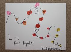 a handmade card with lights on it that says, let's for lights