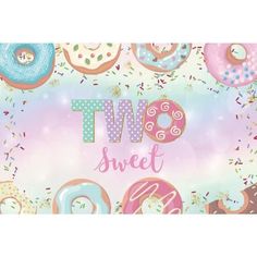 two sweet donuts with sprinkles and confetti