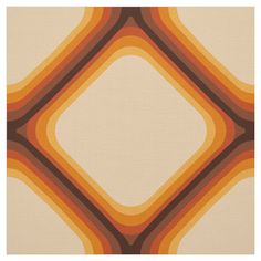 an orange, brown and white abstract pattern on canvas fabric by couture designs