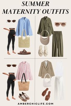 Stylish Summer Maternity Outfit Ideas for 2024 - Amber Chic Life Concert Outfit Ideas Pregnant, Chic Summer Maternity Outfits, Maternity Outfit Ideas Summer, Stylish Pregnancy Outfits Summer, Pregnant Outfits Summer, Pregnant Outfit Ideas, Pregnant Summer Outfits, Pregnancy Capsule Wardrobe, Chic Pregnancy Outfits