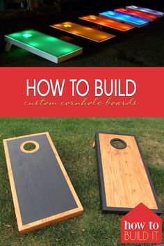 how to build an illuminated cornhole board