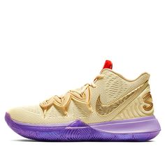 Gold Basketball Shoes With Boost Midsole, Gold Basketball Shoes With Boost Midsole For Sports, Nike Kyrie 5, Kyrie 5, Most Comfortable Shoes, Kyrie Irving, Nike Kyrie, Grey Nikes, Stylish Sneakers