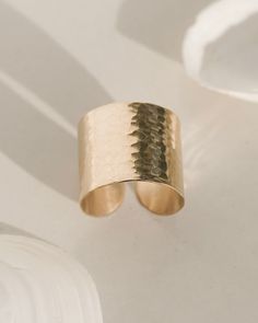 Mini Cuff Ring Pvd Coating, Cuff Ring, Cuff Rings, Thumb Rings, Precious Metal, 10k Gold, Precious Metals, Silver Color, Gold Color