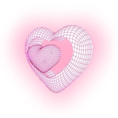 a heart shaped object on a pink background with lines and dots in the shape of a heart