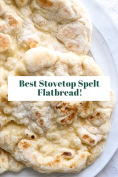 the best stovetop pita bread on a white plate