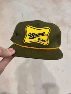 Mama Tried embroidered patch with merrowed edge. Available on your favorite foam trucker or Vibes Retro Rope hat! Foam truckers have a foam front with a mesh back and an adjustable snapback enclosure. Vibes retro rope hats are nylon caps with an adjustable snapback enclosure. Cotton Trucker Hat With Flat Brim, Adjustable Trucker Hat With Embroidered Logo, Trucker Snapback Hat With Letter Patch, Cotton Flat Brim Trucker Hat, Adjustable Trucker Snapback Hat With Letter Patch, Trucker Snapback Hat With Letter Patch And Curved Brim, Trucker Hat With Letter Patch And Flat Brim, Trucker Style Snapback Hat With Logo Patch, Trucker Hat With Letter Patch Snapback