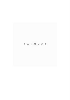 the word balance is written in black and white on a white background with an arrow