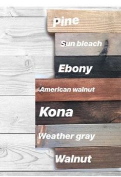 the names of different types of wood