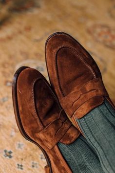 Handmade Mens Right Choice Brown Suede Loafers Shoes For You sold by Leather Gala on Storenvy Suede Loafers Men Outfit, Suede Loafers For Men, Brown Suede Loafers, Mens Loafers Shoes, Soft Leather Boots, Mens Loafers, Christmas Shoes, Best Shoes For Men, Leather Moccasins