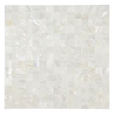 a white tile wall that is made out of mother of pearl